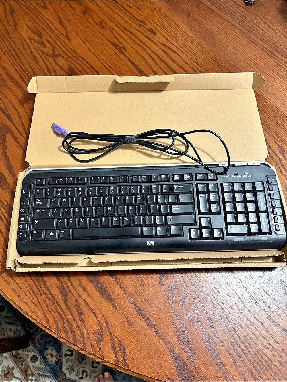 HP Wired USB Keyboard Black & Silver